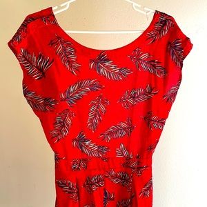Red vacation romper